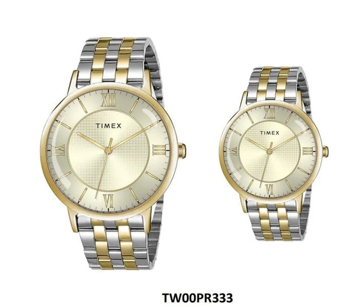 Timex Pairs Champ Round Dial Analog Couples Watch, TW00PR333