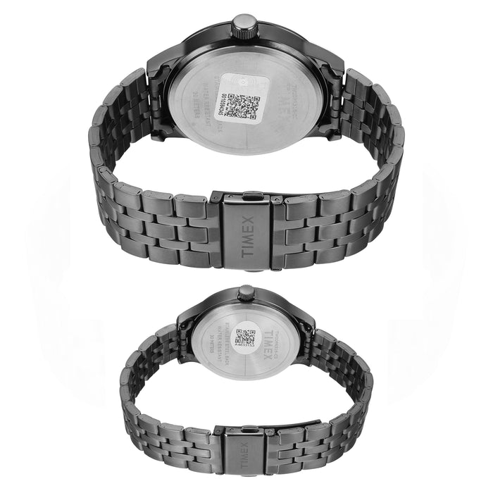 Timex Pairs Green Round Dial Analog Couples Watch, TW00PR318