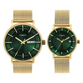 Timex Pairs Green Round Dial Analog Couples Watch, TW00PR324