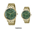 Timex Pairs Green Round Dial Analog Couples Watch, TW00PR331