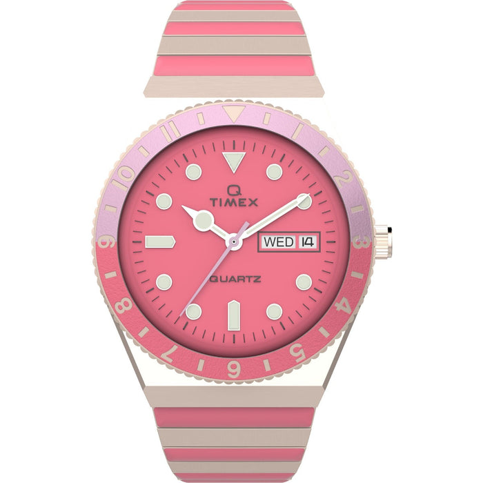 Timex Q-Timex 36mm Stainless Steel Expansion Band Women's Watch, TW2W41000UJ