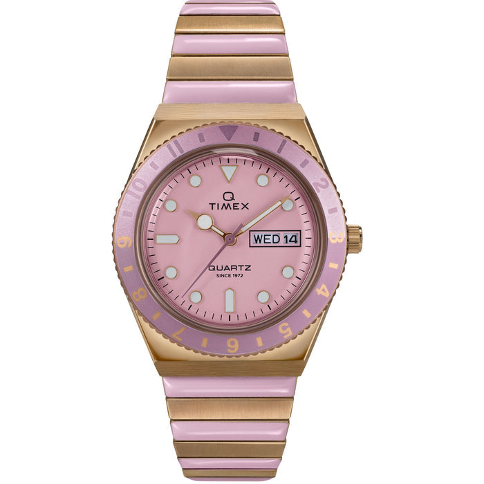Timex Q-Timex 36mm Stainless Steel Expansion Band Women's Watch, TW2W87600UJ