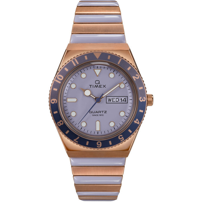 Timex Q-Timex 36mm Stainless Steel Expansion Band Women's Watch, TW2W87700UJ