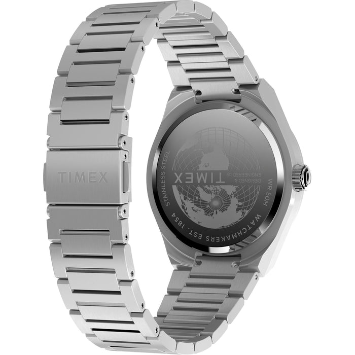 Timex Q-Timex Continental GMT 39mm Stainless Steel Bracelet Men's Watch, TW2Y12100UJ