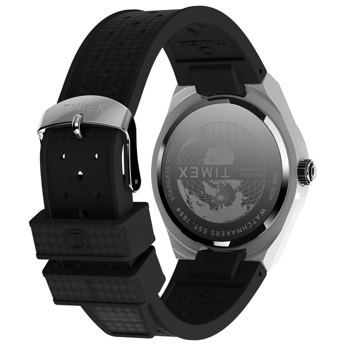 Timex Q-Timex Continental GMT 39mm Synthetic Rubber Strap Men's Watch, TW2Y12200UJ