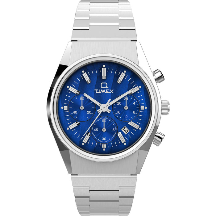 Timex Q-Timex Falcon Eye Chronograph 40mm Stainless Steel Bracelet Men's Watch, TW2W33700UJ