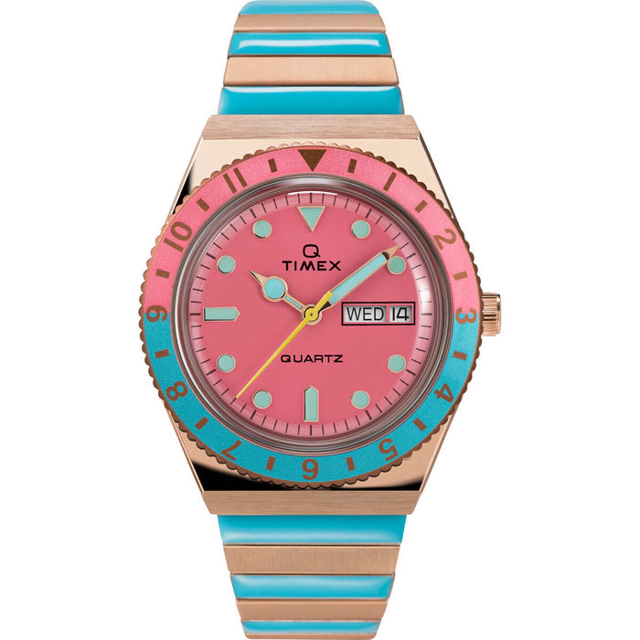 Timex Q-Timex Malibu 36mm Stainless Steel Expansion Band Women's Watch, TW2U81500UJ