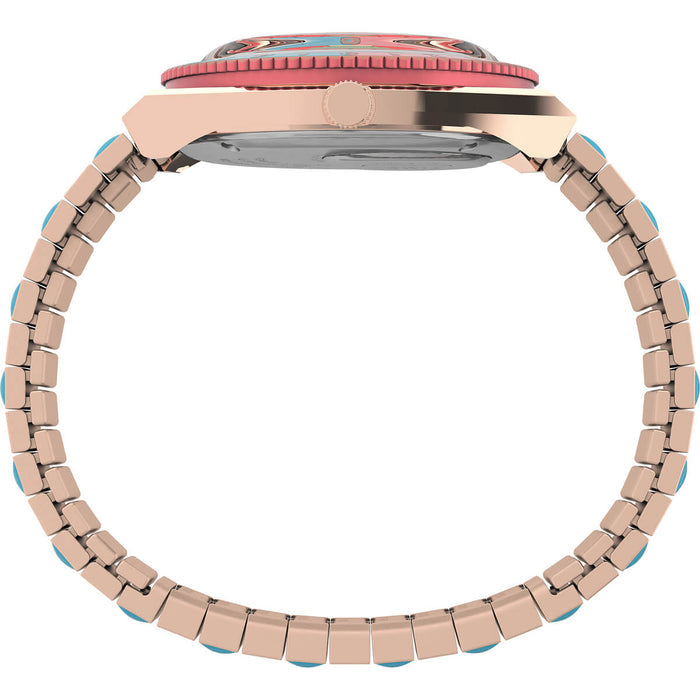 Timex Q-Timex Malibu 36mm Stainless Steel Expansion Band Women's Watch, TW2U81500UJ