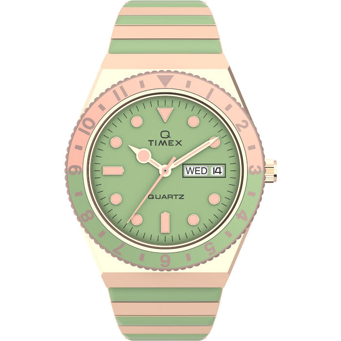 Timex Q-Timex Malibu 36mm Stainless Steel Expansion Band Women's Watch, TW2V38700UJ