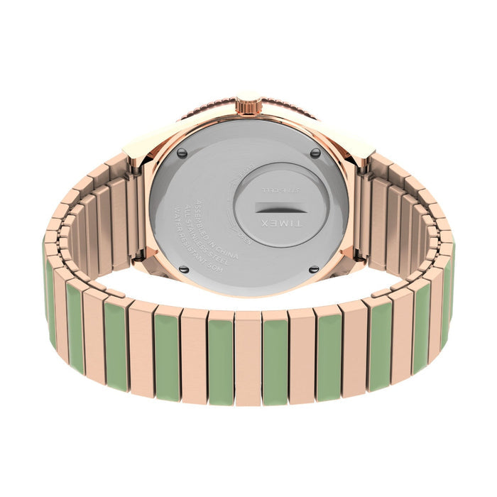 Timex Q-Timex Malibu 36mm Stainless Steel Expansion Band Women's Watch, TW2V38700UJ