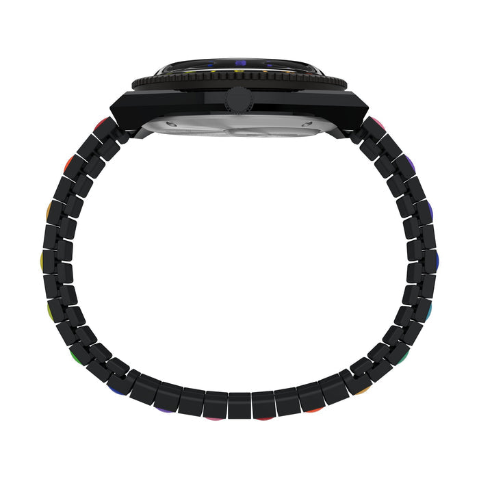 Timex Q-Timex Rainbow 36mm Stainless Steel Expansion Band Women's Watch, TW2V65900UJ