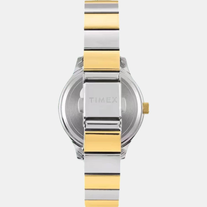 Timex Quartz Champagne Dial Analog Stainless Steel Women's Watch, TWTL13701