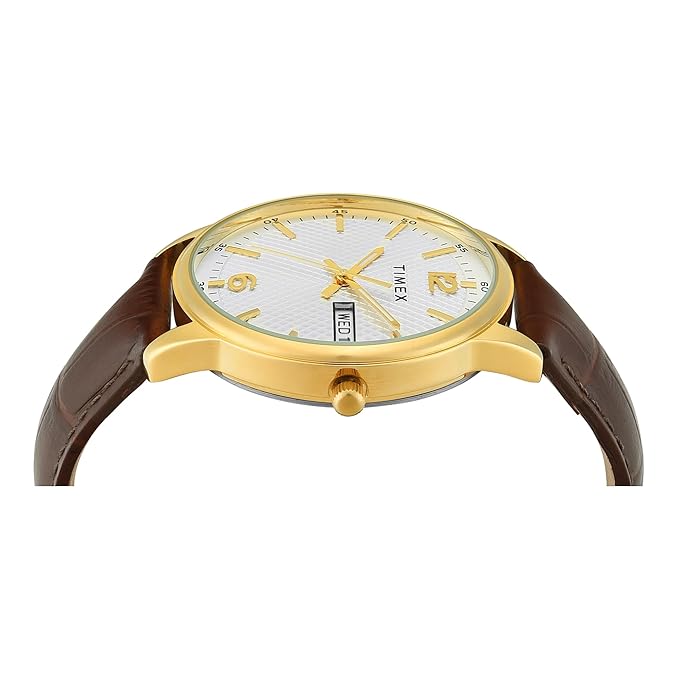 Timex Quartz Dial Analog Leather Men's Watch, TWTG12109