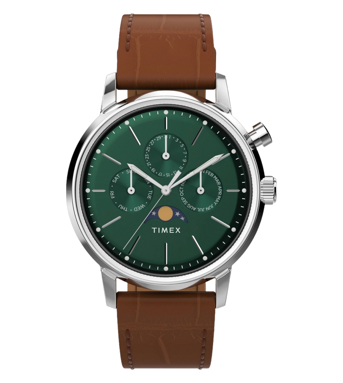 Timex Quartz Dial Multi-Function Leather Men's Watch, TWEG26800