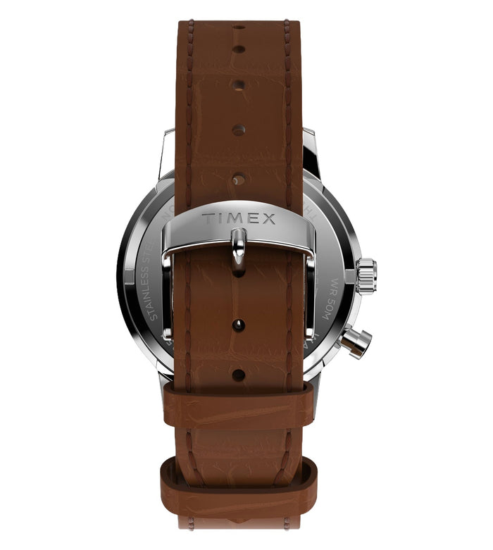 Timex Quartz Dial Multi-Function Leather Men's Watch, TWEG26800