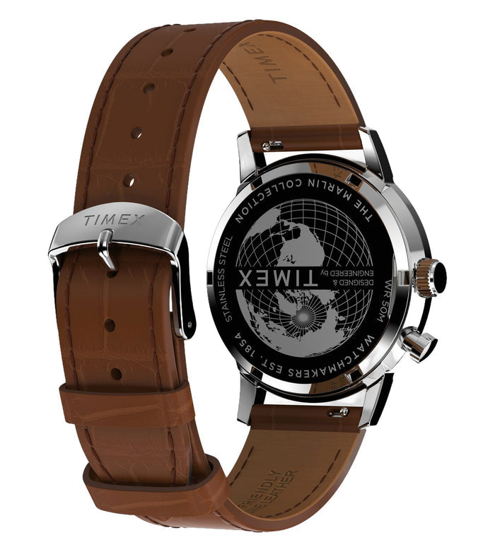 Timex Quartz Dial Multi-Function Leather Men's Watch, TWEG26800