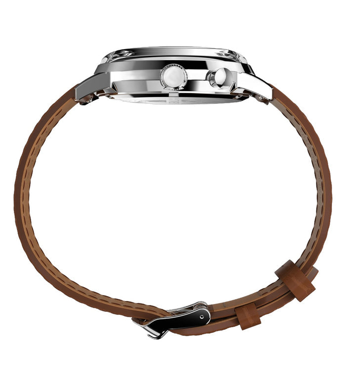 Timex Quartz Dial Multi-Function Leather Men's Watch, TWEG26800