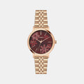 Timex Quartz Maroon Dial Analog Stainless Steel Women's Watch, TWTL12314