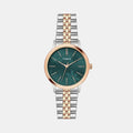 Timex Quartz Teal Dial Analog Stainless Steel Women's Watch, TWTL12315