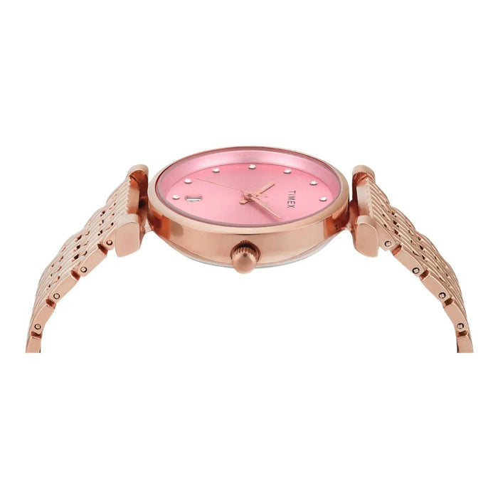 Timex Rose Gold Dial Analog Women's Watch, TWEL21601
