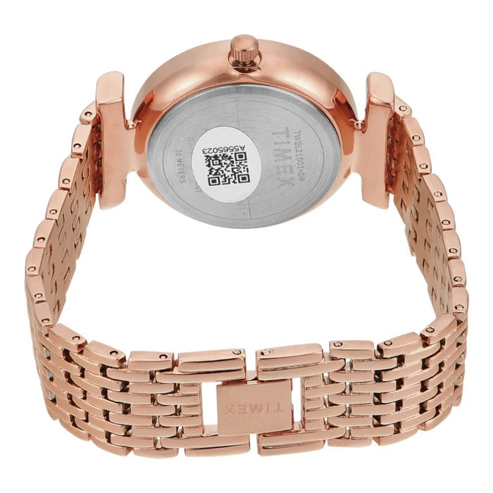 Timex Rose Gold Dial Analog Women's Watch, TWEL21601