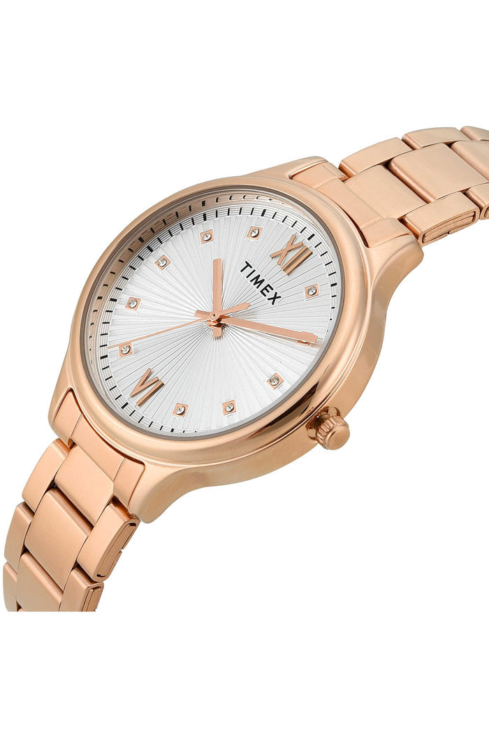 Timex Rose Gold Strap Analog Women's Watch, TWTL12116