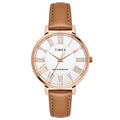 Timex Silver Round Dial Analog Women's Watch, TWEL19105