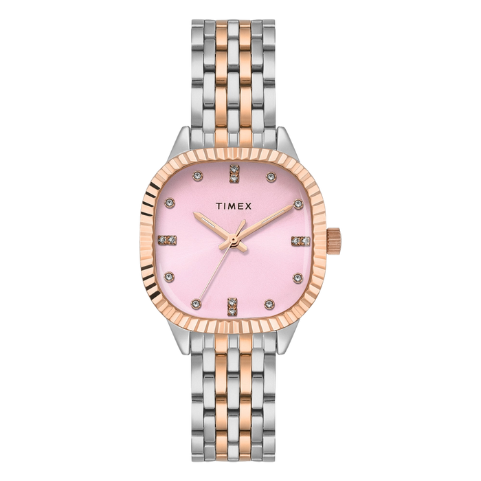 Timex Square 29mm Pink Dial Analog Women's Watch, TWEL27302