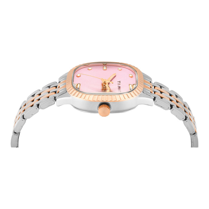Timex Square 29mm Pink Dial Analog Women's Watch, TWEL27302