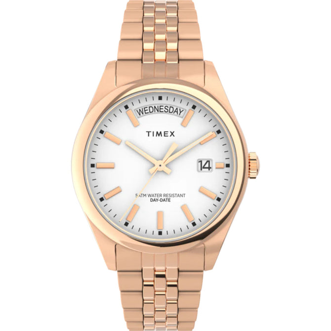 Timex Trend 36mm White Round Dial Analog Women's Watch, TW2W32200UJ