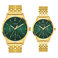 Timex Trendline Green Round Dial Analog Pair Watch, TW00PR348