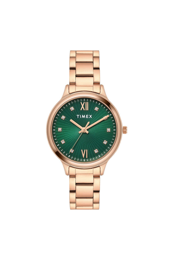 Timex Trendline Green Round Dial Analog Women's Watch, TWTL12115