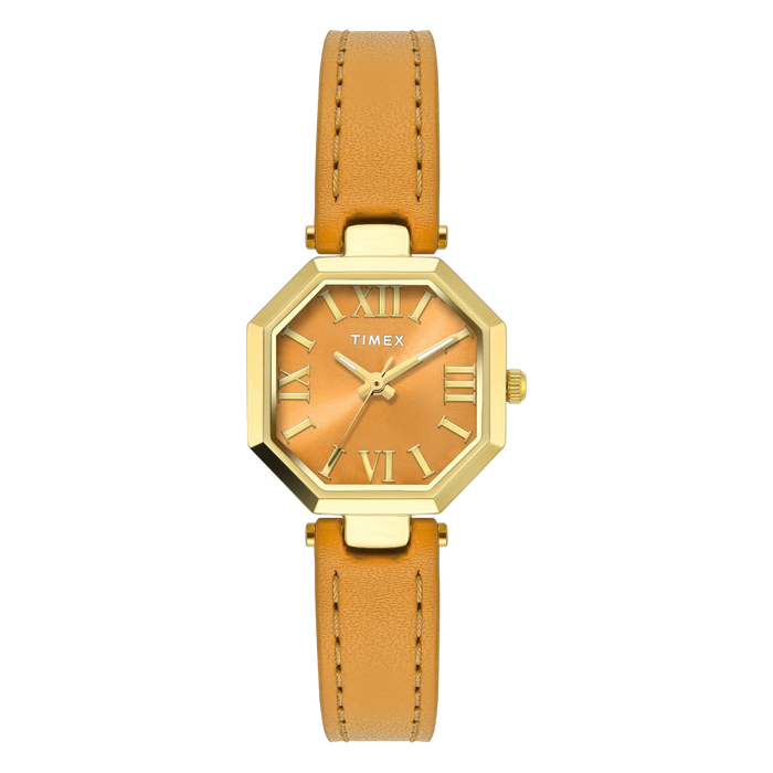 Timex Trendline Octagonal 26mm Yellow Dial Analog Women's Watch, TWEL26900