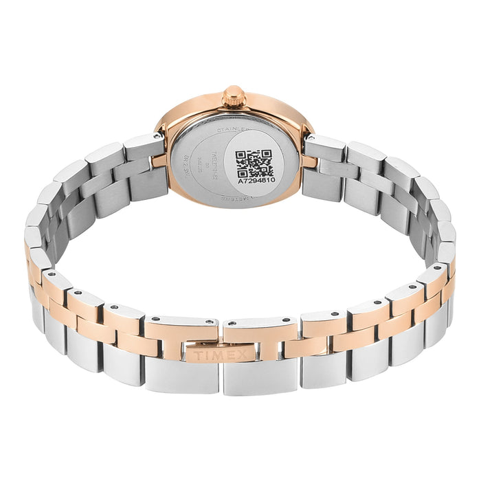 Timex Trendline Oval 23mm Silver Dial Analog Women's Watch, TWEL27101