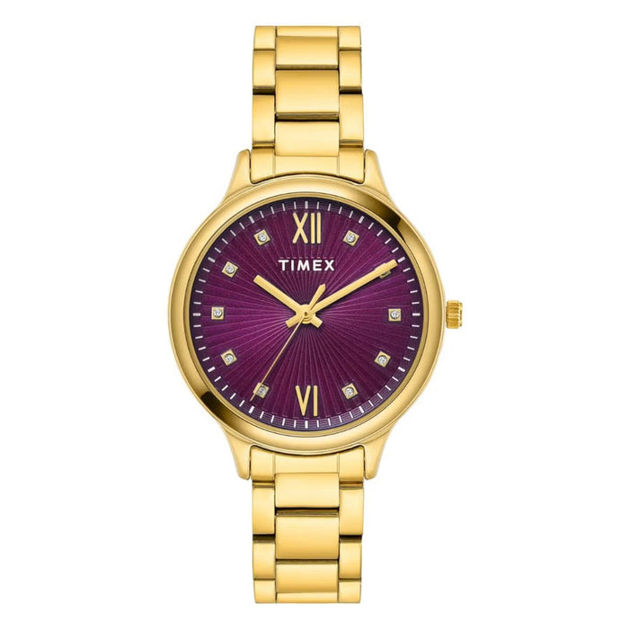 Timex Trendline Purple Round Dial Analog Women's Watch, TWTL12113