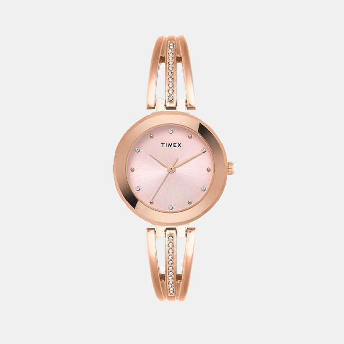 Timex Trendline Quartz Pink Dial Analog Brass Women's Watch, TWTL10323