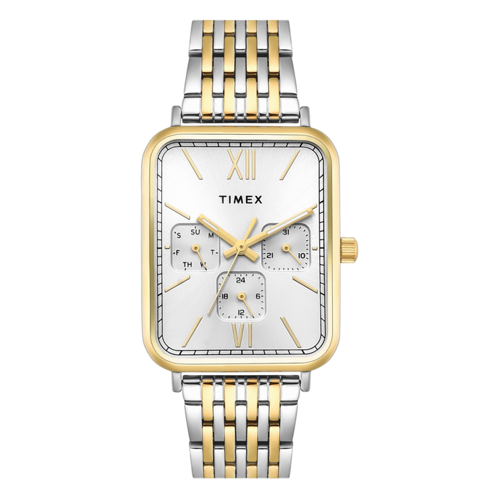 Timex Trendline Rectangle 30mm Silver Dial Analog Men's Watch, TWEG34602