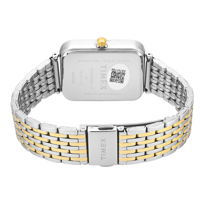 Timex Trendline Rectangle 30mm Silver Dial Analog Men's Watch, TWEG34602