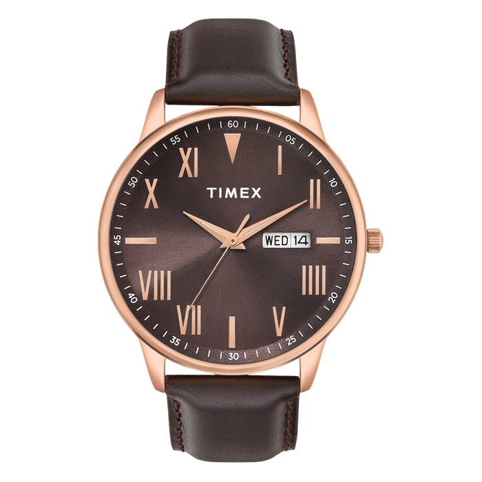 Timex Trendline Round 43mm Brown Dial Analog Men's Watch, TWTG12114