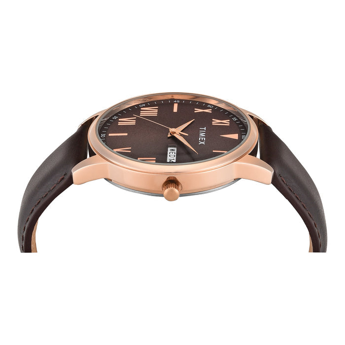 Timex Trendline Round 43mm Brown Dial Analog Men's Watch, TWTG12114
