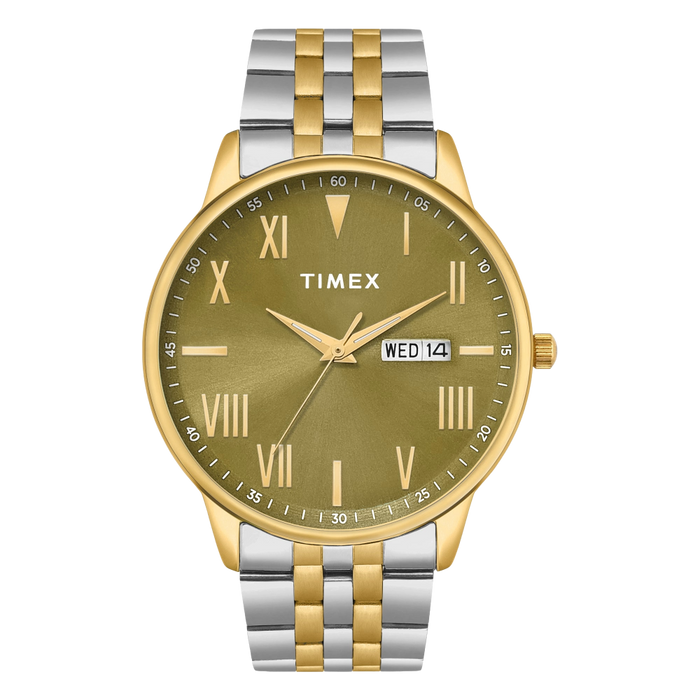 Timex Trendline Round 43mm Green Dial Analog Men's Watch, TWTG12115