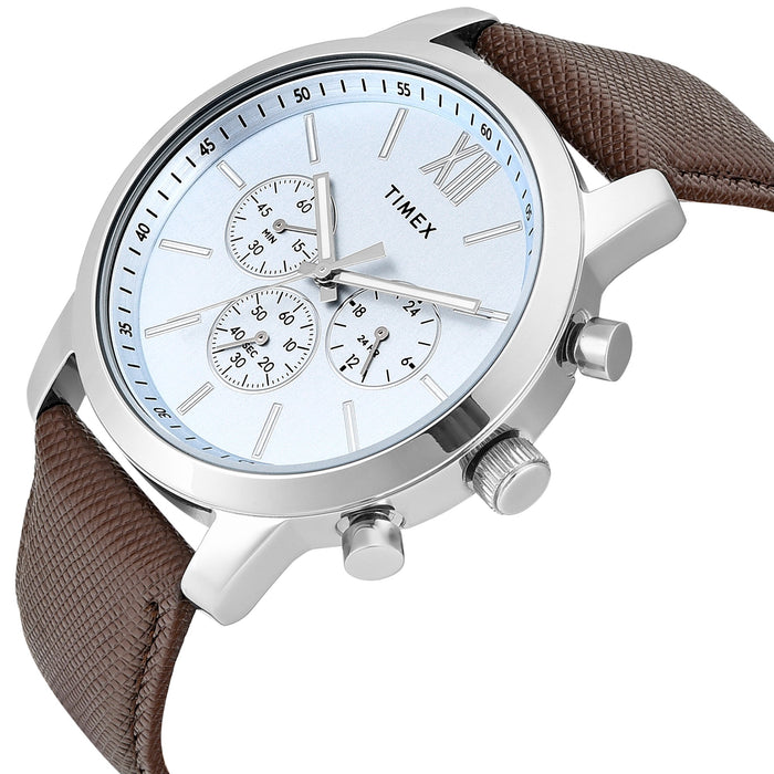 Timex Trendline Round 45mm Blue Dial Analog Men's Watch, TWEG32200