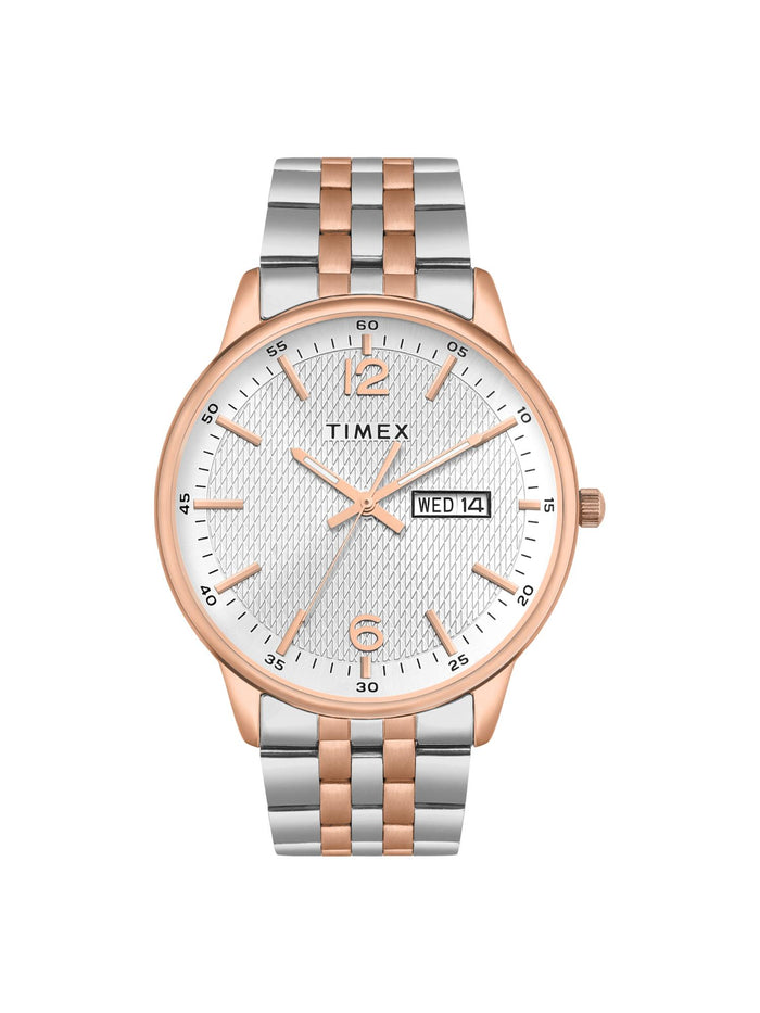 Timex Trendline Silver Round Dial Analog Men's Watch, TWTG12111