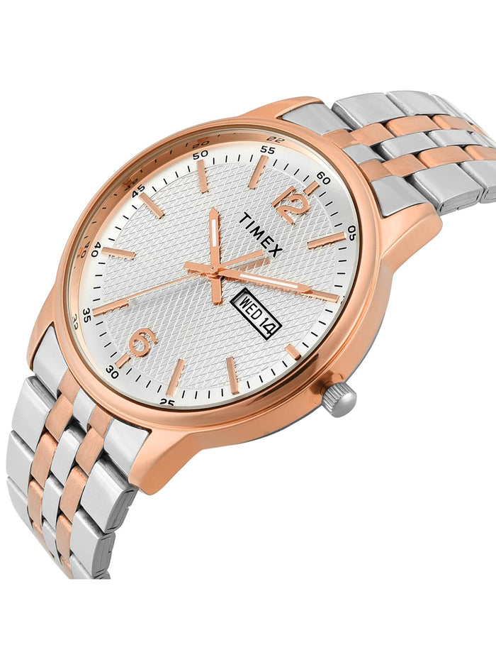 Timex Trendline Silver Round Dial Analog Men's Watch, TWTG12111