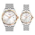 Timex Trendline Silver Round Dial Analog Pair Watch, TW00PR343