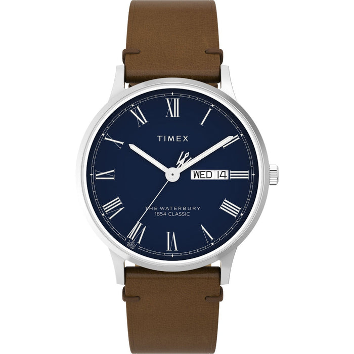 Timex Waterbury Classic 40mm Leather Strap Men's Watch, TW2W14900UJ