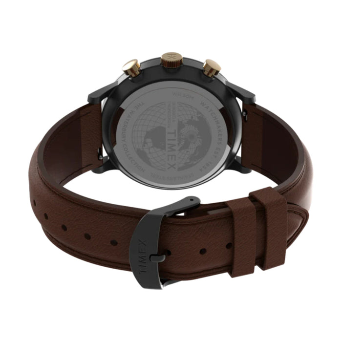 Timex Waterbury Classic Chronograph 40mm Leather Strap Men's Watch, TW2U88200UJ