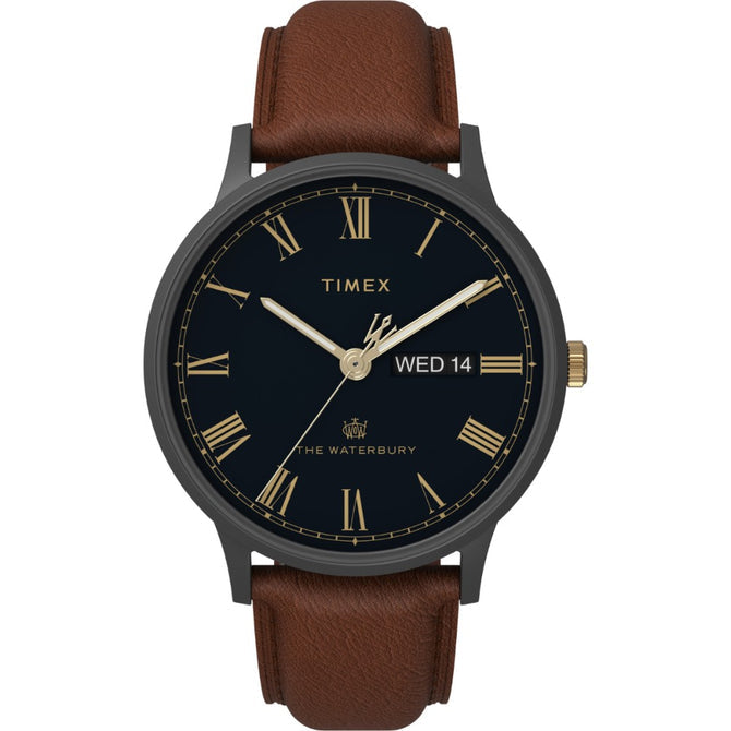 Timex Waterbury Classic Day/Date 40mm Leather Strap Men's Watch, TW2U88500UJ