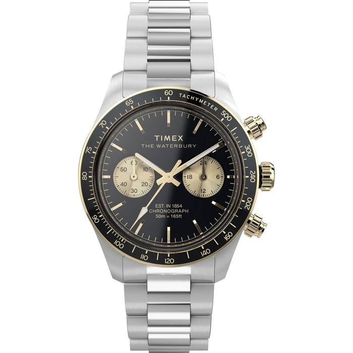 Timex Waterbury Heritage Chronograph 39mm Stainless Steel Bracelet Men's Watch, TW2Y24000UJ