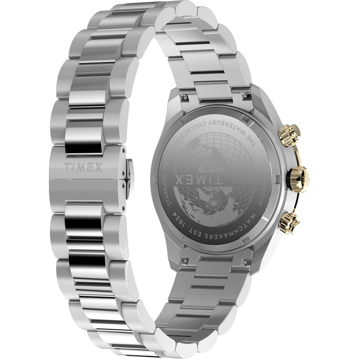 Timex Waterbury Heritage Chronograph 39mm Stainless Steel Bracelet Men's Watch, TW2Y24000UJ